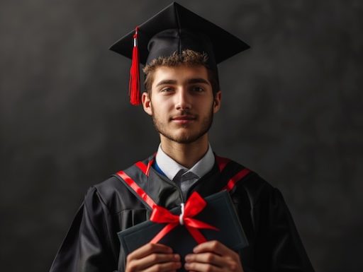 Éxito y logro: Símbolos de graduación y nuevos comienzos